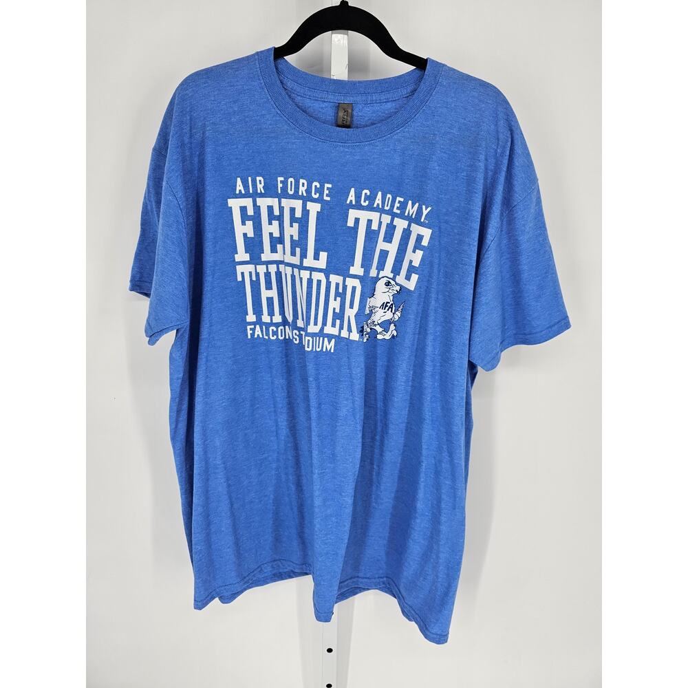 Ouray Men's Blue Air Force Academy Feel The Thunder Printed T-Shirt Size XXL